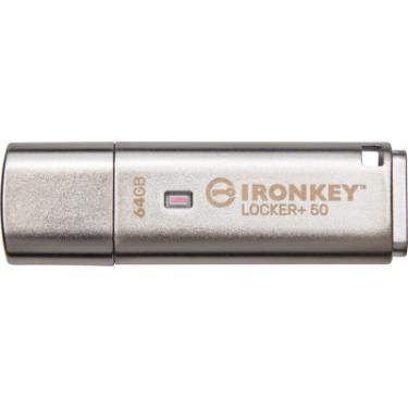 USB флеш накопитель Kingston 64GB IronKey Locker Plus 50 AES Encrypted USB 3.2 Фото 2