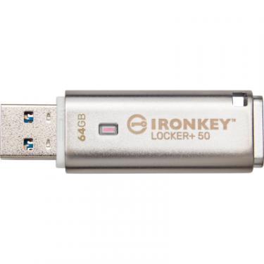 USB флеш накопитель Kingston 64GB IronKey Locker Plus 50 AES Encrypted USB 3.2 Фото 3