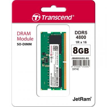 Модуль памяти для ноутбука Transcend SoDIMM DDR5 8GB 4800 MHz JetRam Фото 1