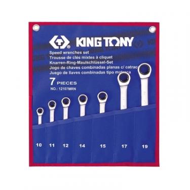Ключ KING TONY комбінований з тріскачкою 7 шт., 10-19 мм Фото