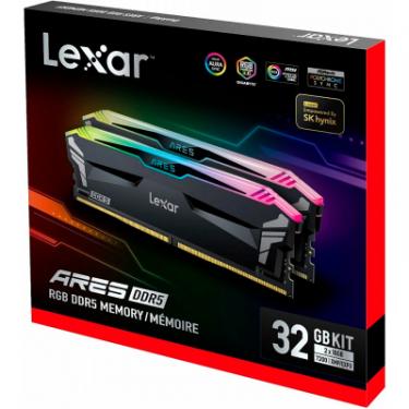 Модуль памяти для компьютера Lexar DDR5 32GB (2x16GB) 7200 MHz Ares RGB Black Фото 4