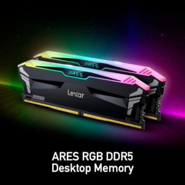 Модуль памяти для компьютера Lexar DDR5 32GB (2x16GB) 7200 MHz Ares RGB Black Фото 5
