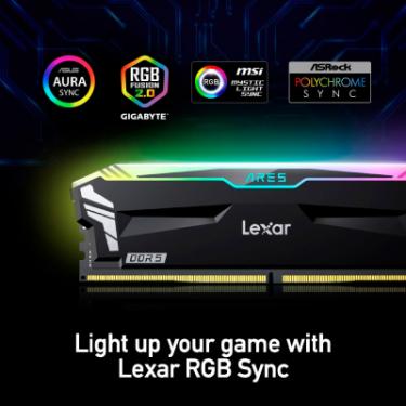 Модуль памяти для компьютера Lexar DDR5 32GB (2x16GB) 7200 MHz Ares RGB Black Фото 8