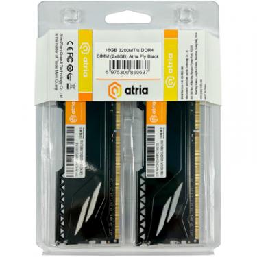 Модуль памяти для компьютера ATRIA DDR4 16GB (2x8GB) 3200 MHz Fly Black Фото 2
