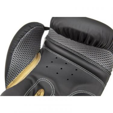Боксерские перчатки Reebok Boxing Gloves чорний, золото RSCB-12010GB 14 унцій Фото 3