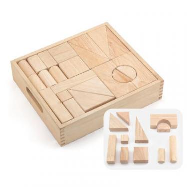 Развивающая игрушка Viga Toys Набір дерев'яних блоків нефарбовані 48 шт Фото 1