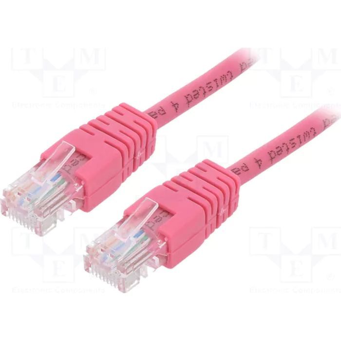 Патч-корд Cablexpert 0.5м, UTP, cat.5e, CCA, pink Фото