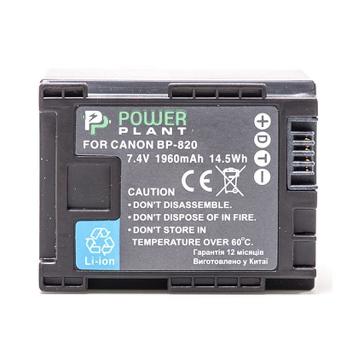 Аккумулятор к фото/видео PowerPlant Canon BP-820 Chip Фото