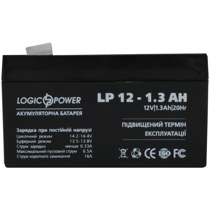 Батарея к ИБП LogicPower LPM 12В 1.3 Ач Фото