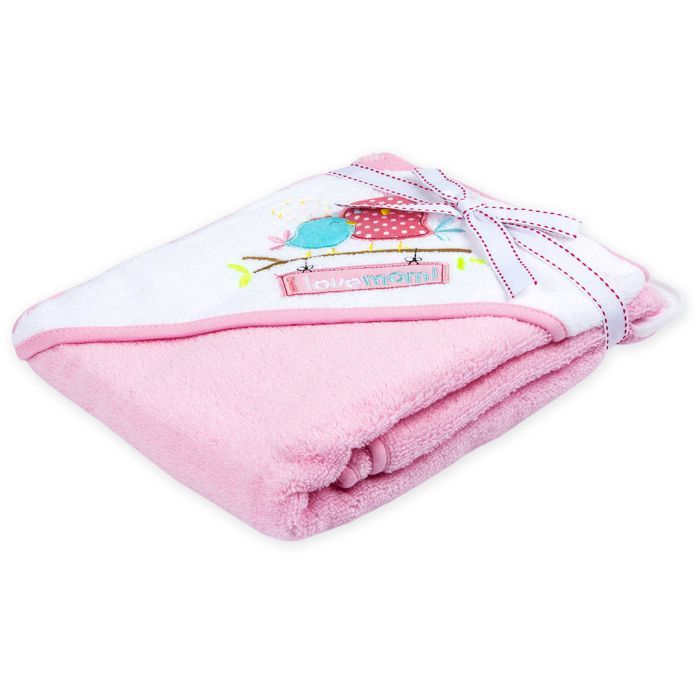 Полотенце для купания детское Luvable Friends с капюшоном для девочек Фото