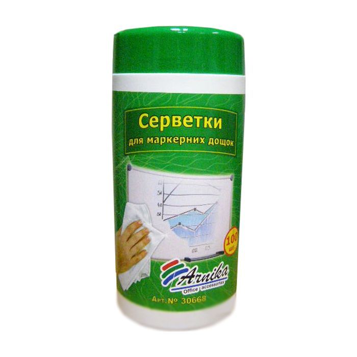 Салфетки Arnika for marker boards tub-100pcs Фото