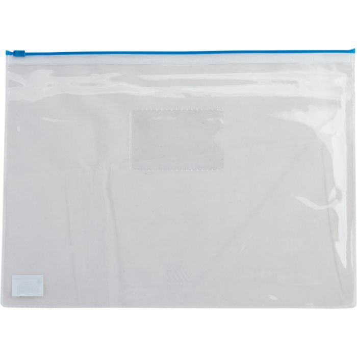 Папка на молнии Buromax А4, plastic zipper blue Фото