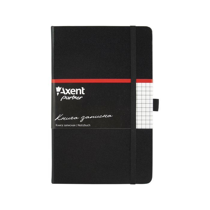 Книга записная Axent Partner, 125*195, 96sheets, square, black Фото