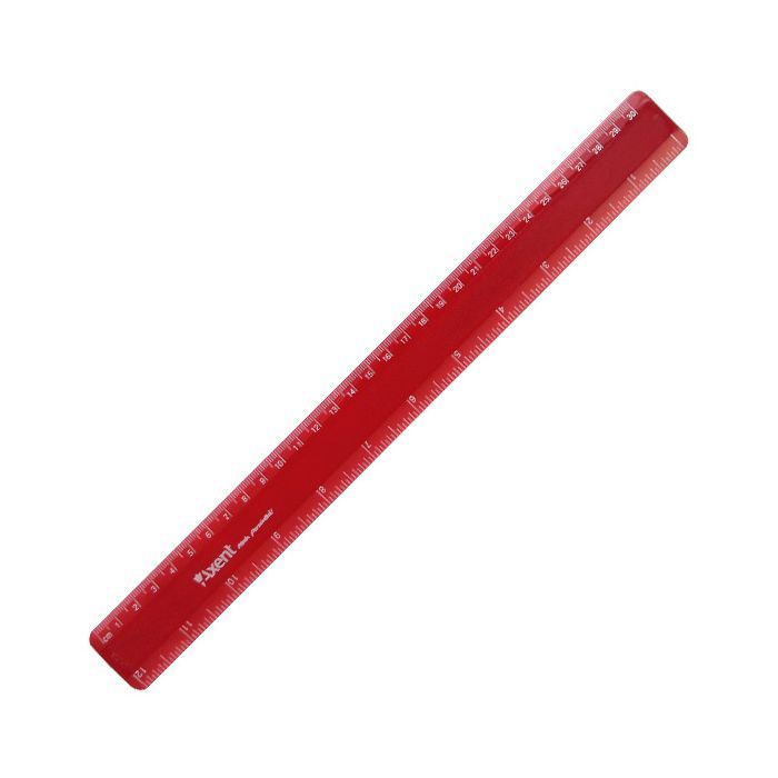 Линейка Axent plastic, 30cm, matt, burgundy Фото