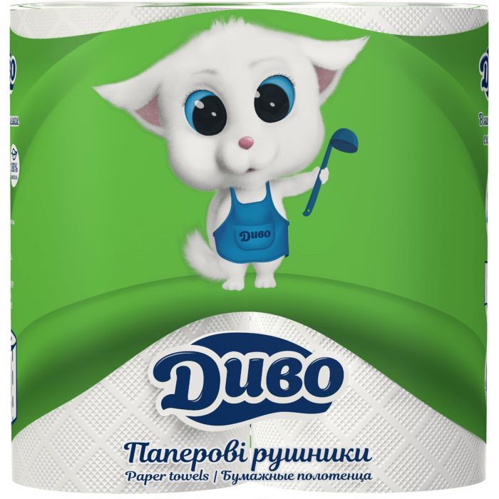 Бумажные полотенца Диво 2 слоя 2 рулона Фото