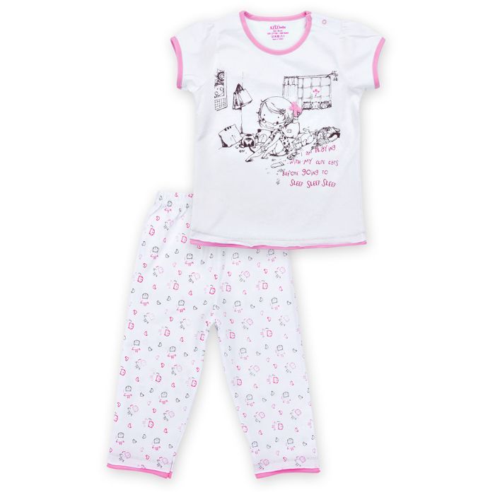 Пижама детская Aziz з дівчинкою і котиками Фото