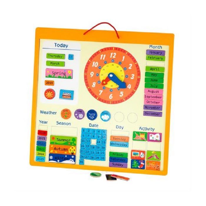 Развивающая игрушка Viga Toys Календарь магнитный англ. Фото