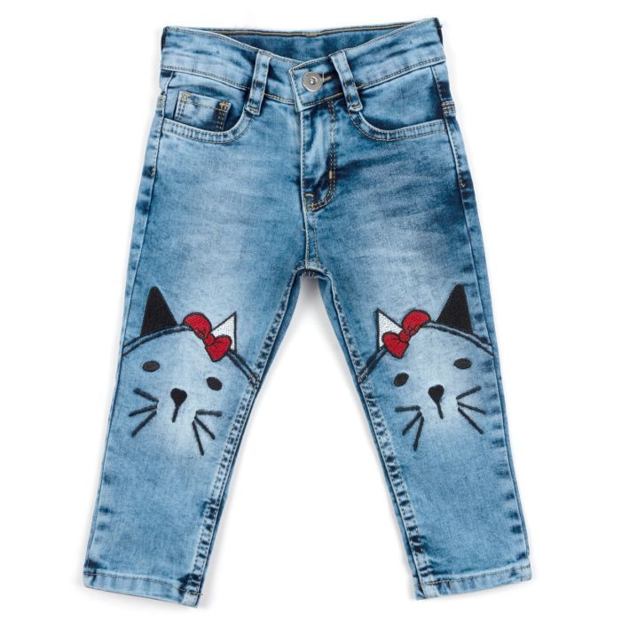 Джинсы детские Breeze с котиками Фото