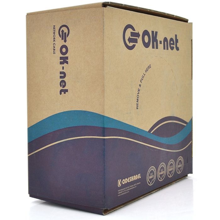 Кабель сетевой OK-Net UTP 100м cat.5e зовнішній (U/UTP-cat.5E) Фото