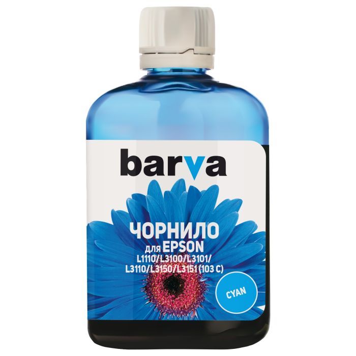 Чернила Barva Epson 103 100мл CYAN Фото