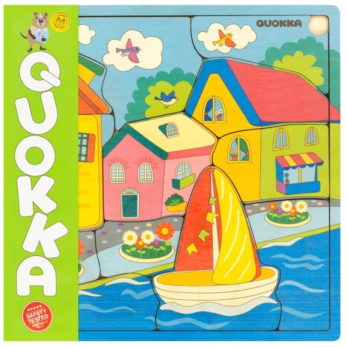 Развивающая игрушка Quokka пазл-мозаїка Будиночки Фото