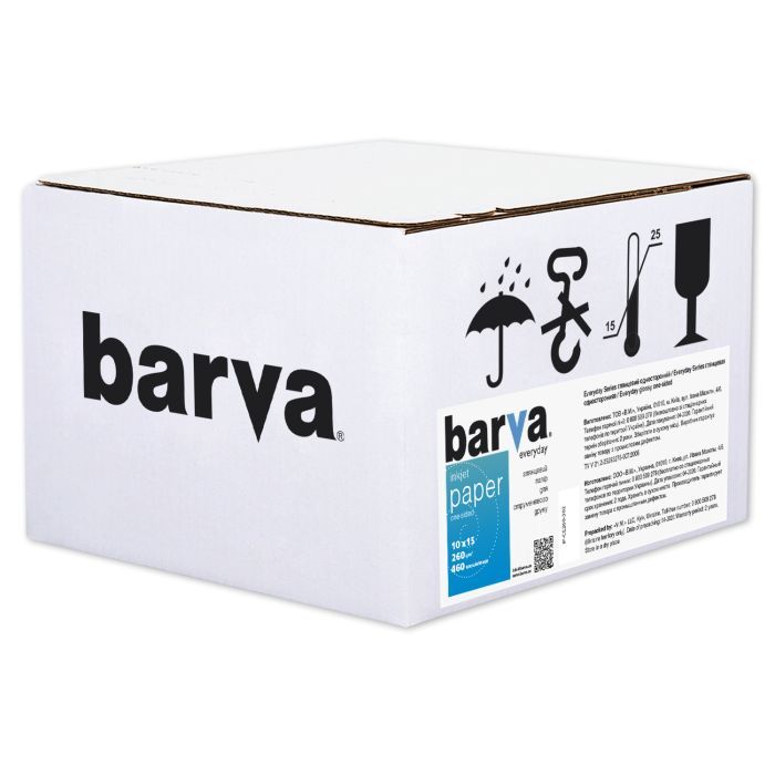 Фотобумага Barva 10x15, 260 g/m2, Everyday, Glossy 460с Фото