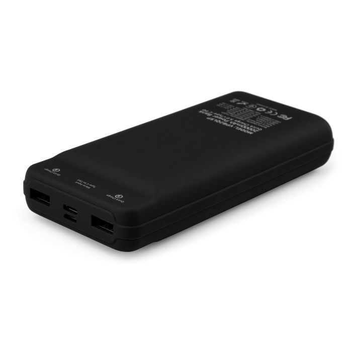 Батарея универсальная Vinga 20000 mAh QC3.0 Display soft touch black Фото 2