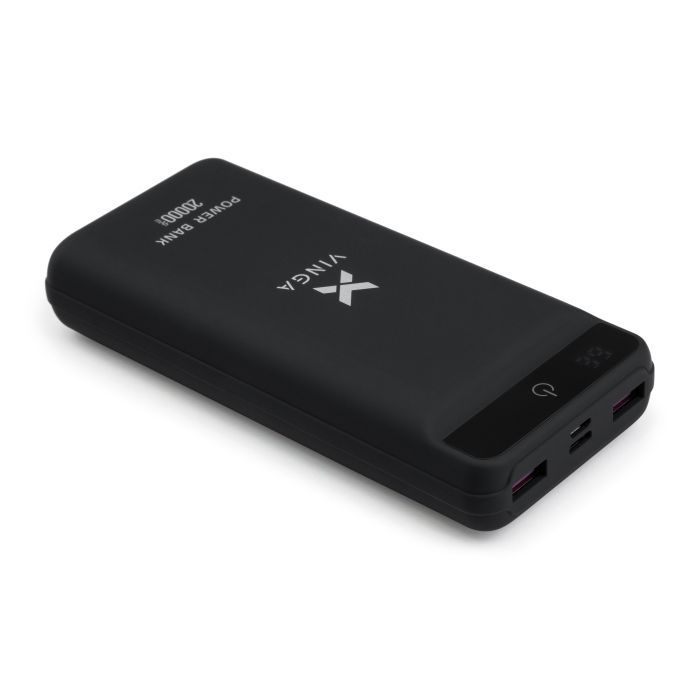 Батарея универсальная Vinga 20000 mAh QC3.0 Display soft touch black Фото 3