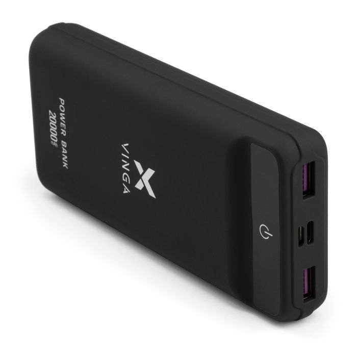 Батарея универсальная Vinga 20000 mAh QC3.0 Display soft touch black Фото 5