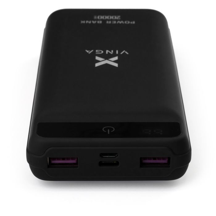Батарея универсальная Vinga 20000 mAh QC3.0 Display soft touch black Фото 6