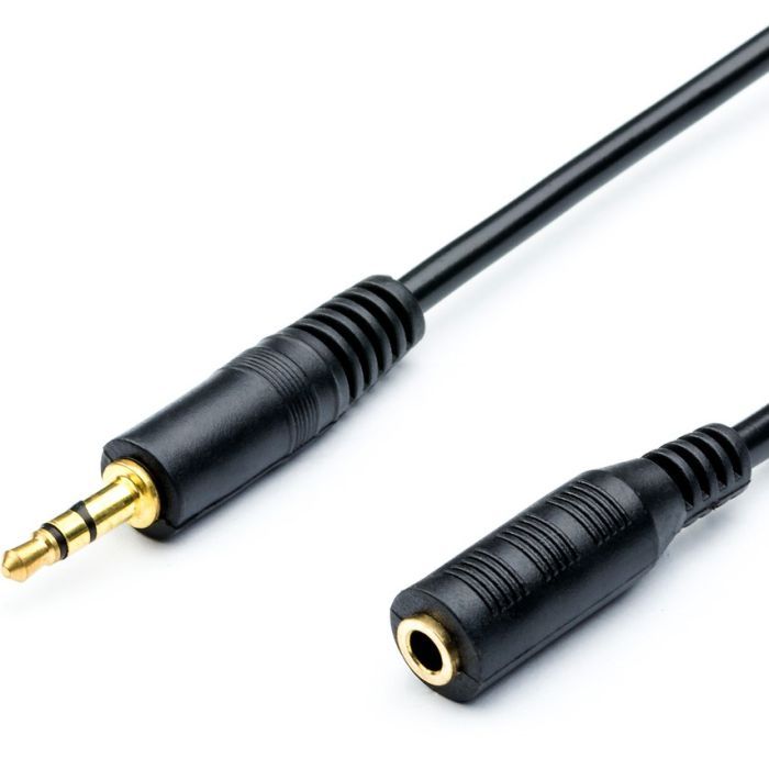 Кабель мультимедийный Atcom 3.5mm M to 3.5mm F 0.8m Фото