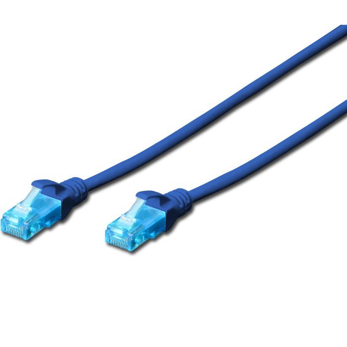 Патч-корд Digitus 0.5м, UTP, cat.5e, CCA, blue Фото