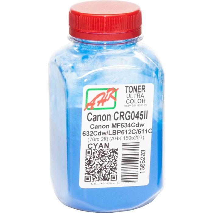 Тонер AHK Canon MF610/630, 70г Cyan Фото