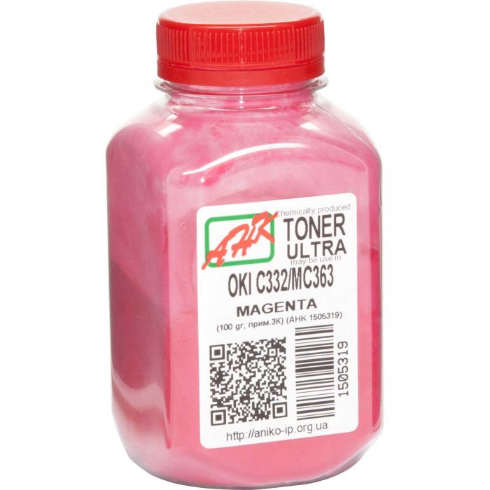 Тонер AHK OKI C332/MC363, 100г Magenta Фото