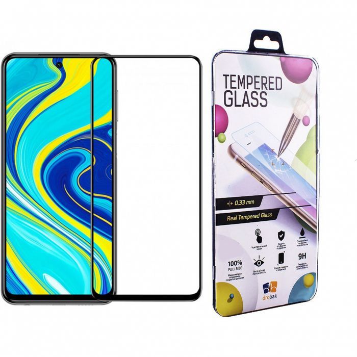 Стекло защитное Drobak Xiaomi Redmi Note 9S (Black) Фото