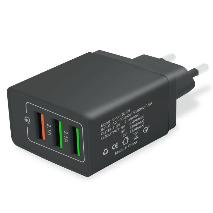 Зарядное устройство XoKo QC-305 3 USB 5.1A Black Фото