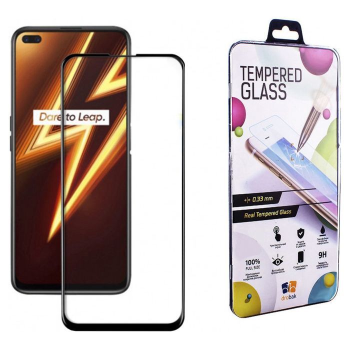 Стекло защитное Drobak Realme 6 Pro (Black) (121267) Фото