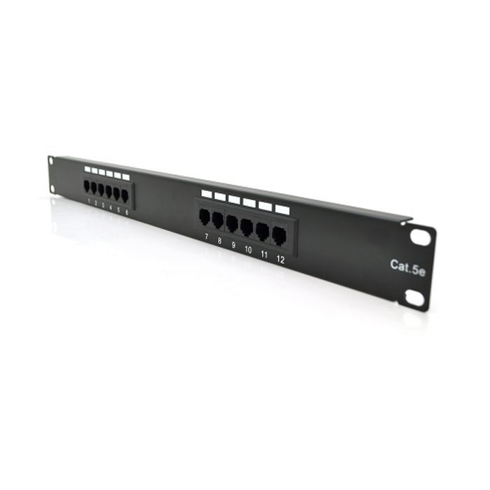Патч-панель PiPo 19" 12хRJ-45 UTP 1U cat.5e Фото