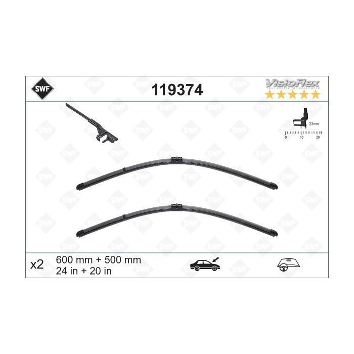Щетка стеклоочистителя SWF 119374 Фото