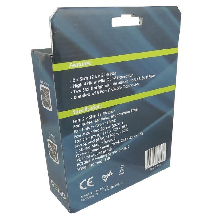 Кулер для видеокарты Gelid Solutions PCI Slot Fan Holder Фото 3