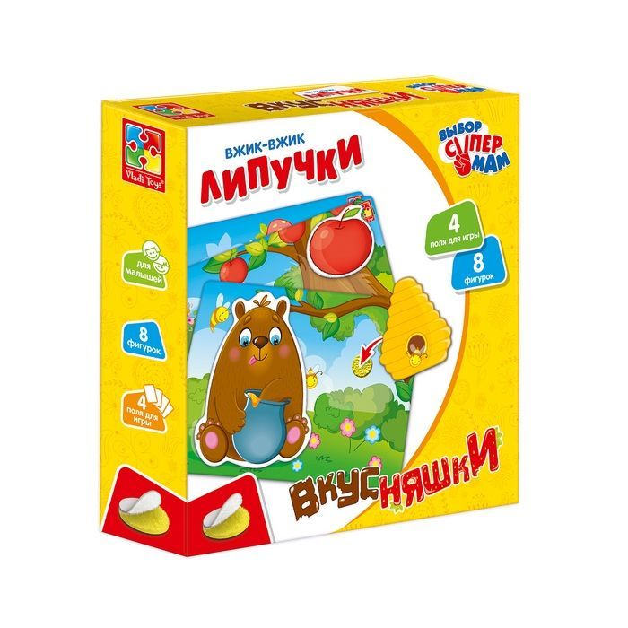 Развивающая игрушка Vladi Toys Вжик-вжик Липучки Вкусняшки рос Фото