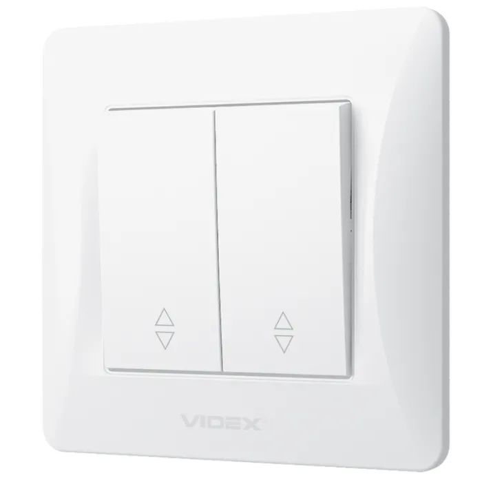 Переключатель Videx BINERA 2кл проходной белый Фото