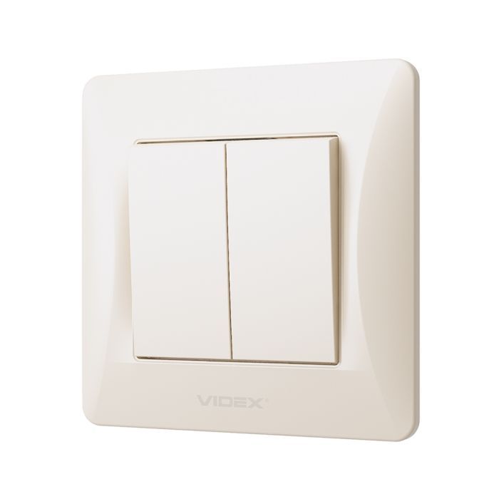 Выключатель Videx BINERA 2кл кремовый Фото
