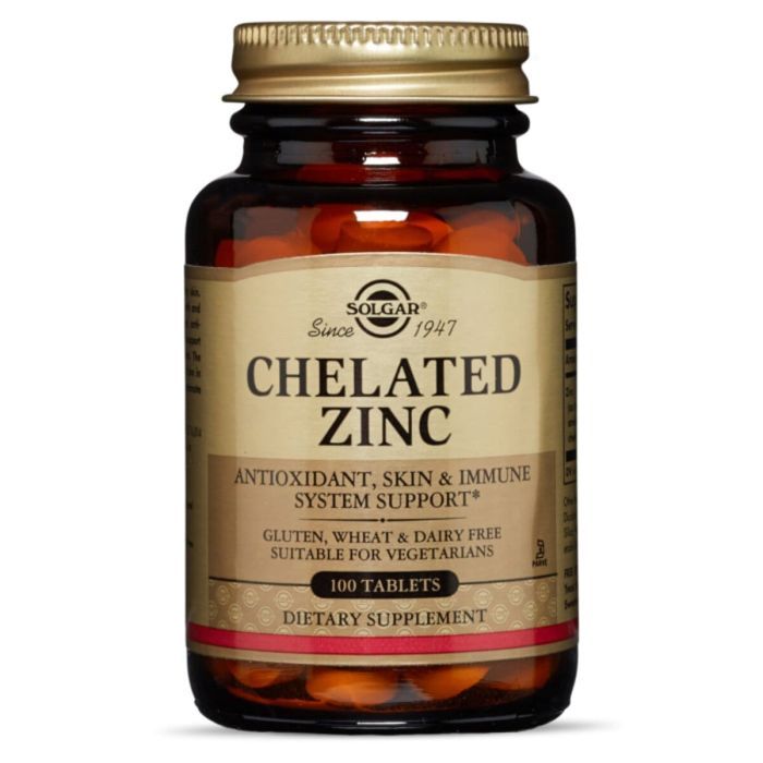 Минералы Solgar Цинк хелат, Chelated Zinc, 100 таблеток Фото