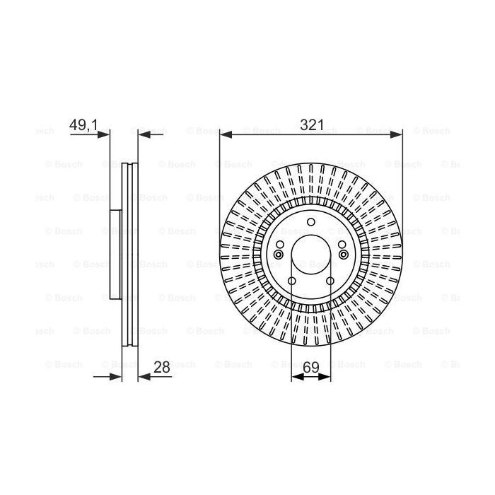 Тормозной диск Bosch 0 986 479 786 Фото