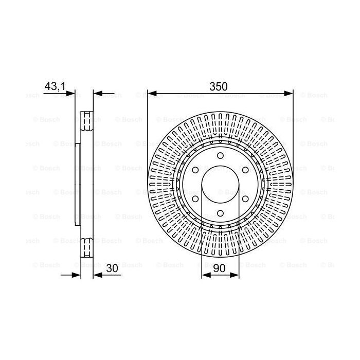 Тормозной диск Bosch 0 986 479 V51 Фото
