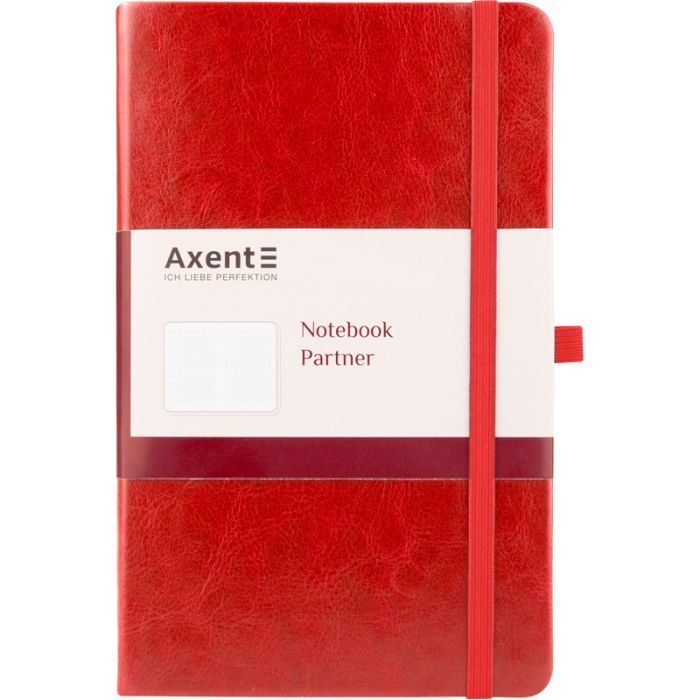 Блокнот Axent Partner Lux, 125х195, 96л, кл, красный Фото