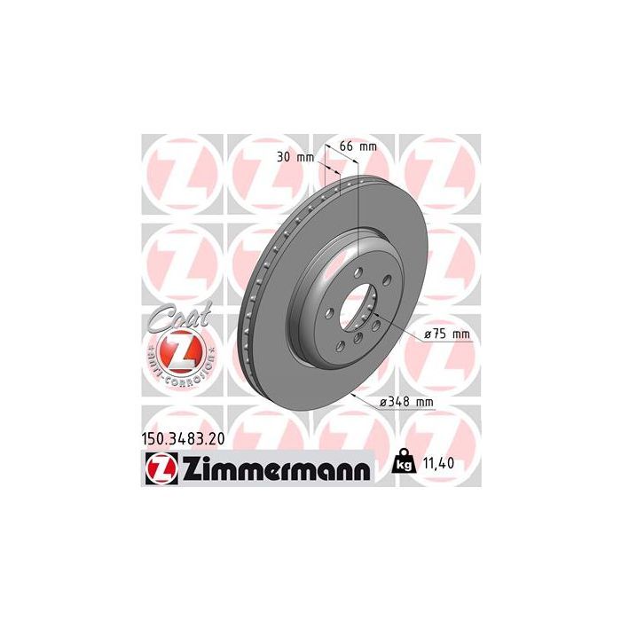 Тормозной диск ZIMMERMANN 150.3483.20 Фото