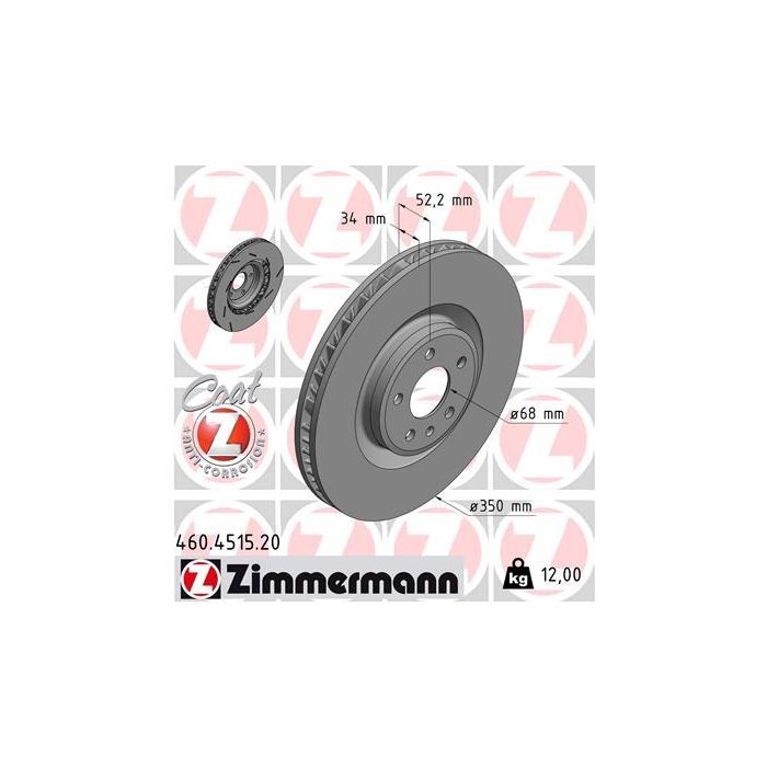 Тормозной диск ZIMMERMANN 460.4515.20 Фото