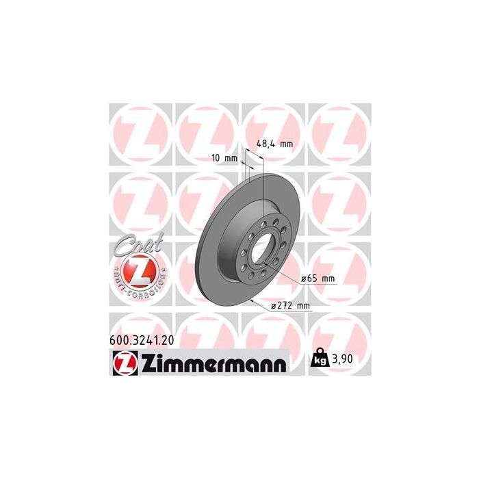 Тормозной диск ZIMMERMANN 600.3241.20 Фото